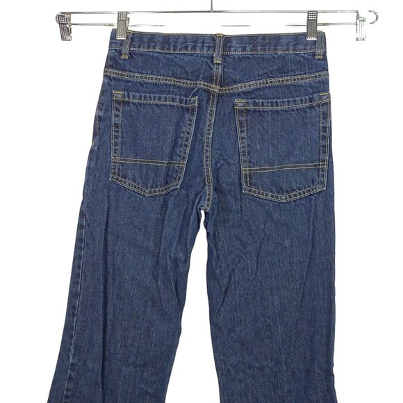 Old Navy Straight Leg Denim Jeans Boys Size 18 R Adjustable Waist Blue Cotton - Picture 4 of 12